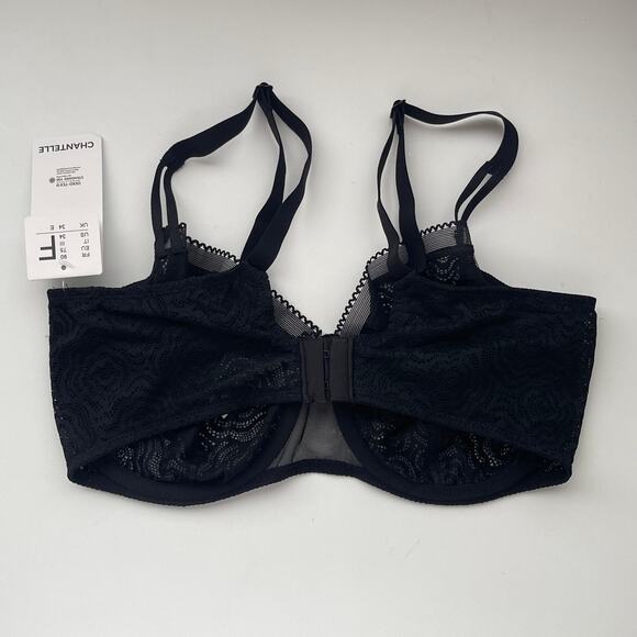 NWT Chantelle C Jolie Lace Demi Underwire Bra Black 34F - Picture 5 of 11
